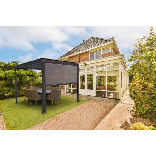 Roleta przeciwsłoneczna opuszczana 3M - Pergola tarasowa MIRADOR Solid 80 i Basic 88  - Antracyt